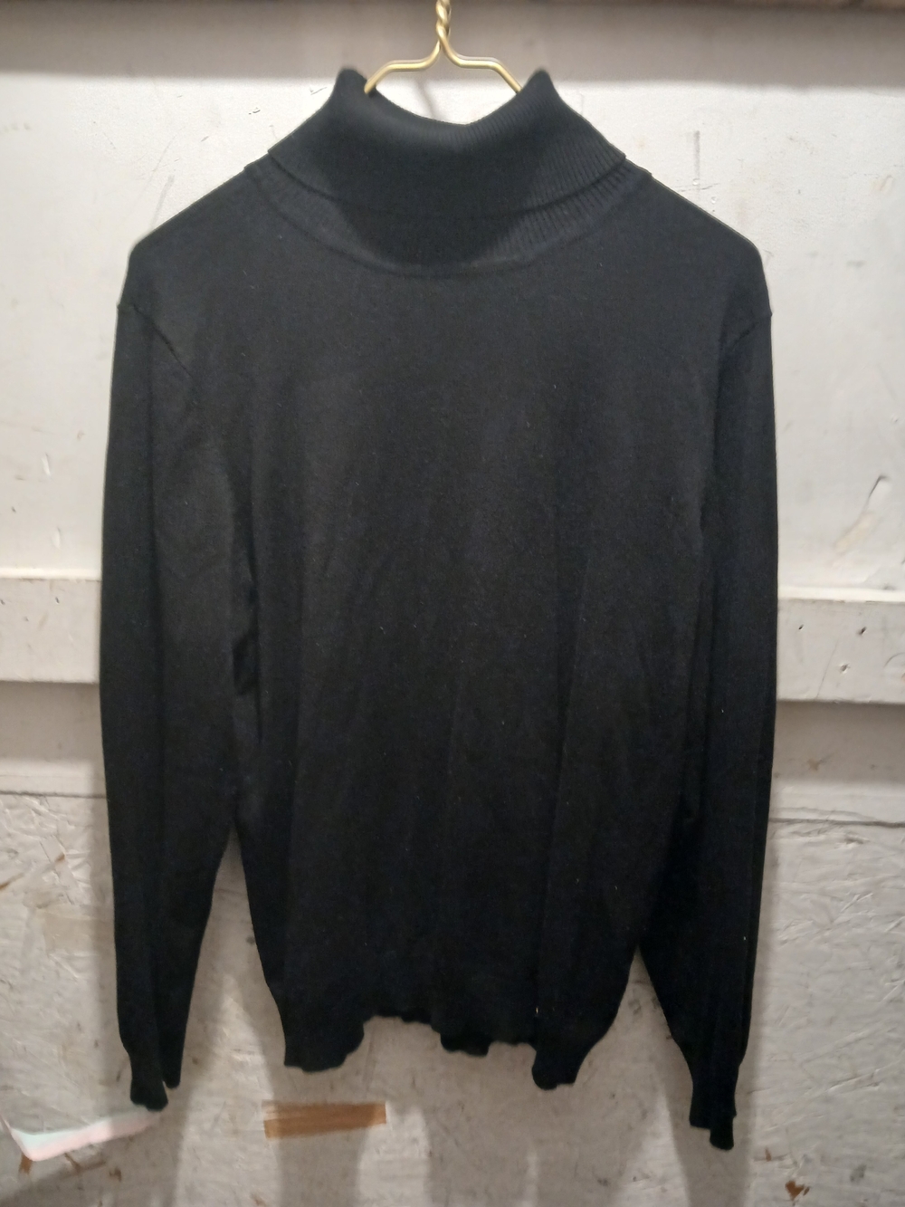 Calvin Klein Black Turtleneck Knit Sweater XL